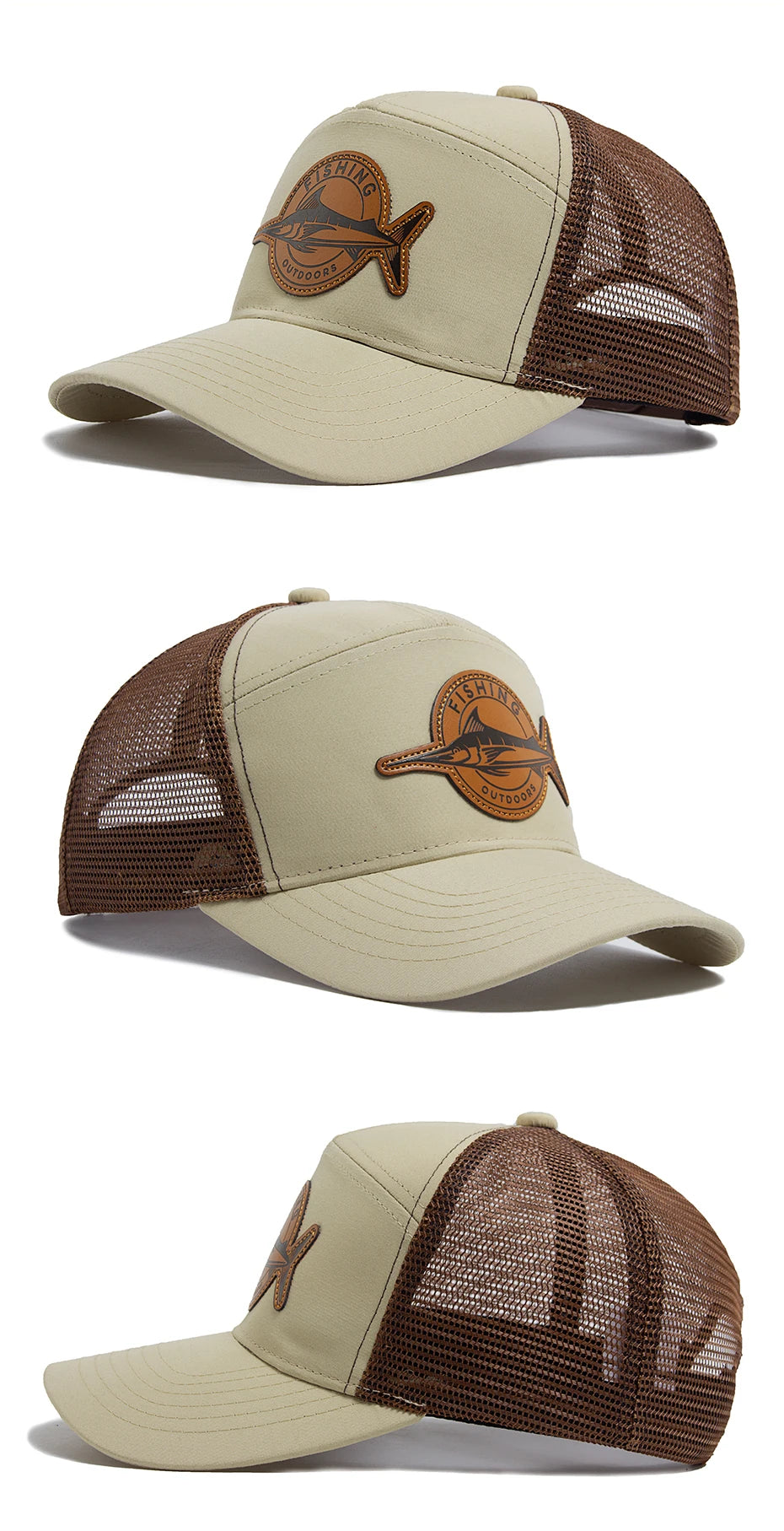 Shark Leather Label férfi baseball sapka, alkalmi, 7 panelos stílusú trucker sapka, divatos hiphop hálós sapka, nyári női napellenzős sapka, unisex