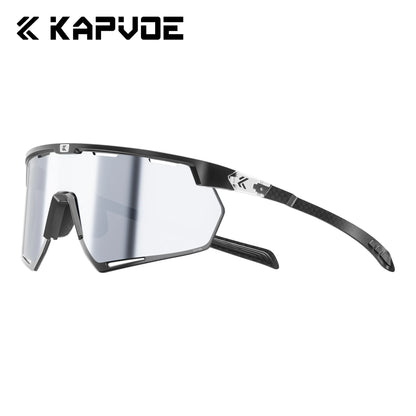 Kapvoe Real Carbon Fiber Cycling Glasses Sunglasses for Men Lightweight Photochromic UV400 MTB Bike Bicycle Sports Eyewear