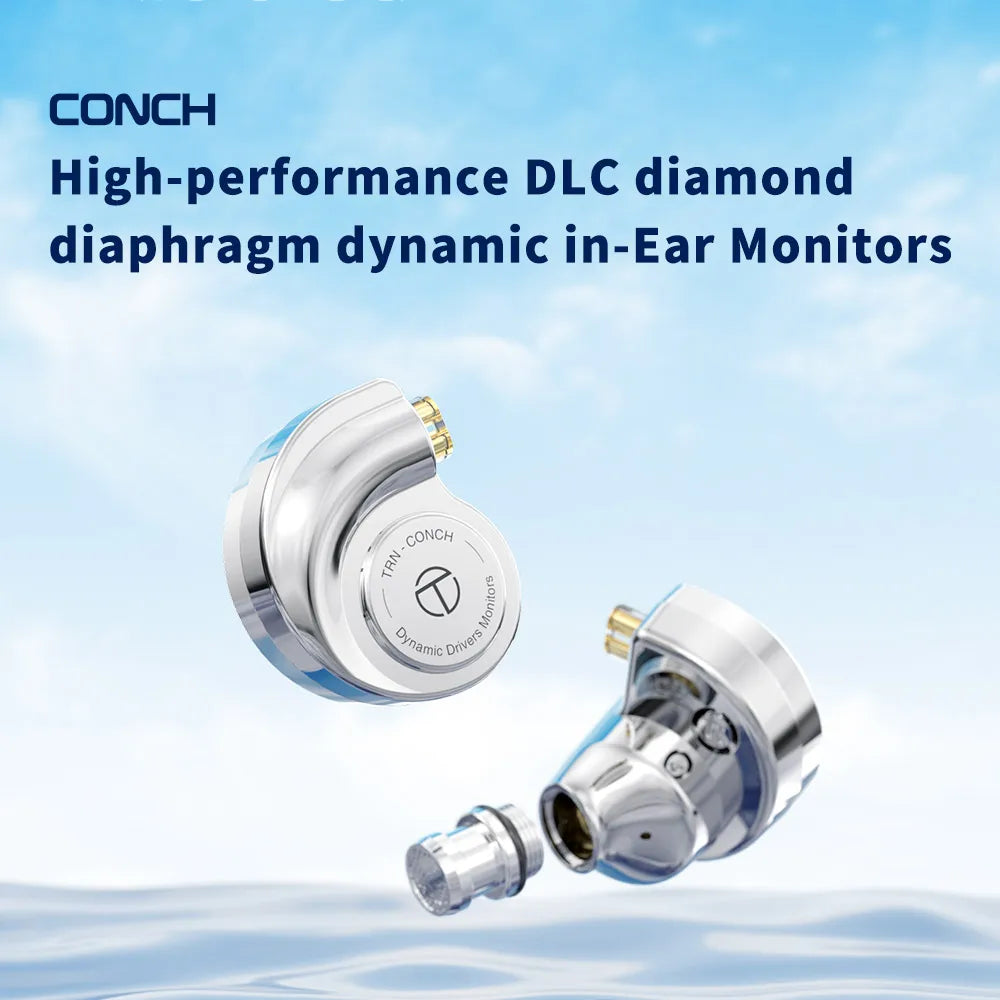 Monitores intraaurales TRN Conch Lucky Bag – Auriculares HiFi con cable, dinámica de diamante DLC y filtros de boquilla de afinación para Xiaomi