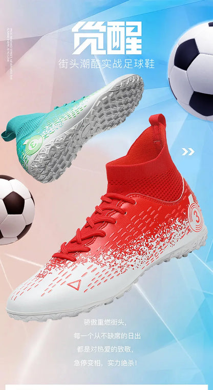 Teenage Adult Football Shoes New Fashion Large Size Sneakers Outdoor Professional Competition Training Football Footwear 31-48