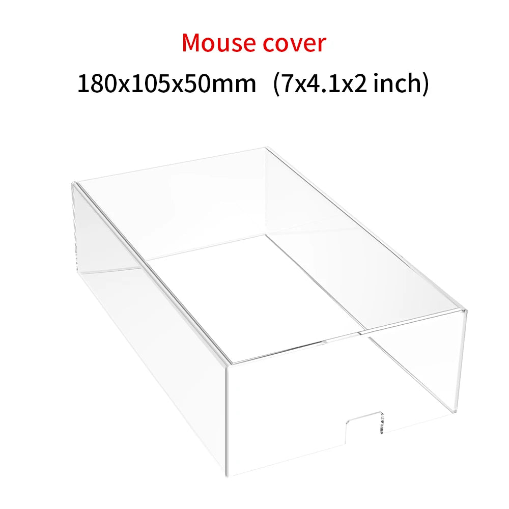 Funda protectora transparente de acrílico para teclado mecánico, cubierta antipolvo para teclado de 60/61/64 96 98104/108 teclas y cubierta para ratón