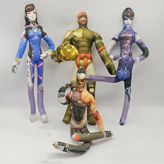 26cm Various Postures Flexible Body Wire Anime Game Overwatch D.Va / Doomfist / Genji / Widowmaker Plush Toy Figure Plushie Doll