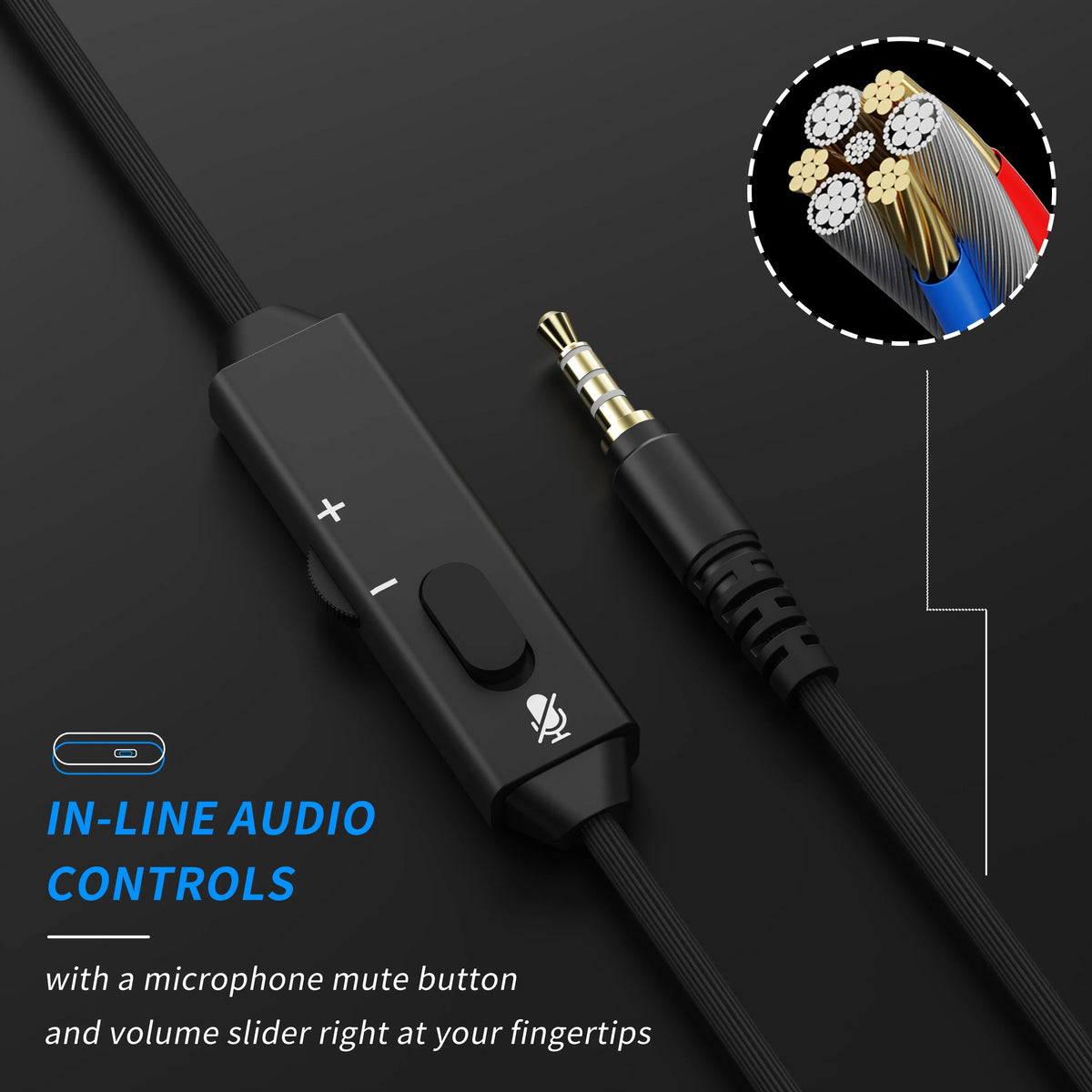 Casque de jeu filaire supra-auriculaire BINNUNE BG02 avec micro pour PS4 PS5 Xbox Series X | Casque stéréo premium pour Xbox One, PC, Switch et Pro