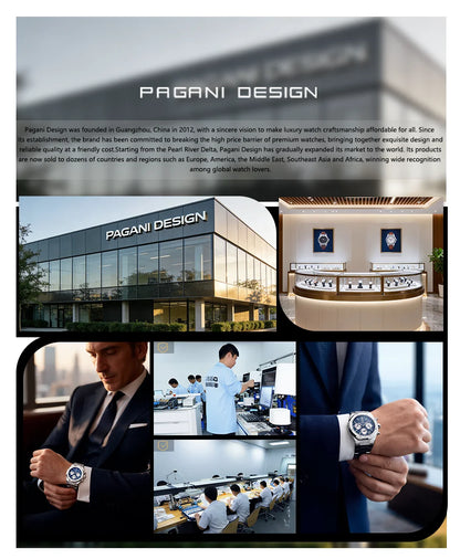 PAGANI DESIGN Fashion Men's Sports Automatic Mechanical Watch NH35 Stainless Steel Sapphire waterproof watch reloj hombre PD1661
