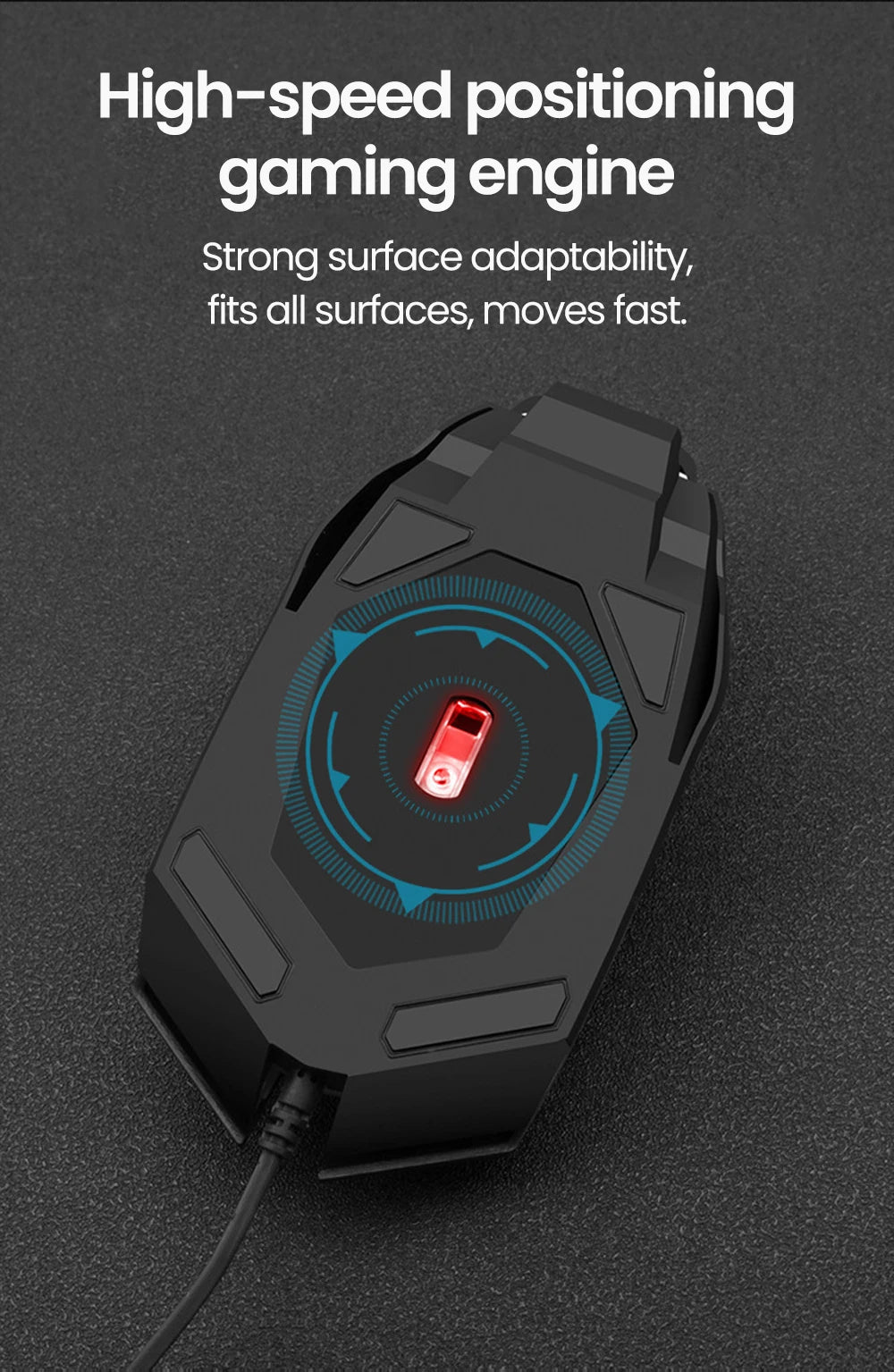 Ενσύρματο RGB Gaming Ποντίκι USB με Οπίσθιο Φωτισμό, Αθόρυβη Λειτουργία, LED Φωτισμό, 1600DPI, για Desktop PC, Notebook, Υπολογιστή, Σπίτι και Γραφείο