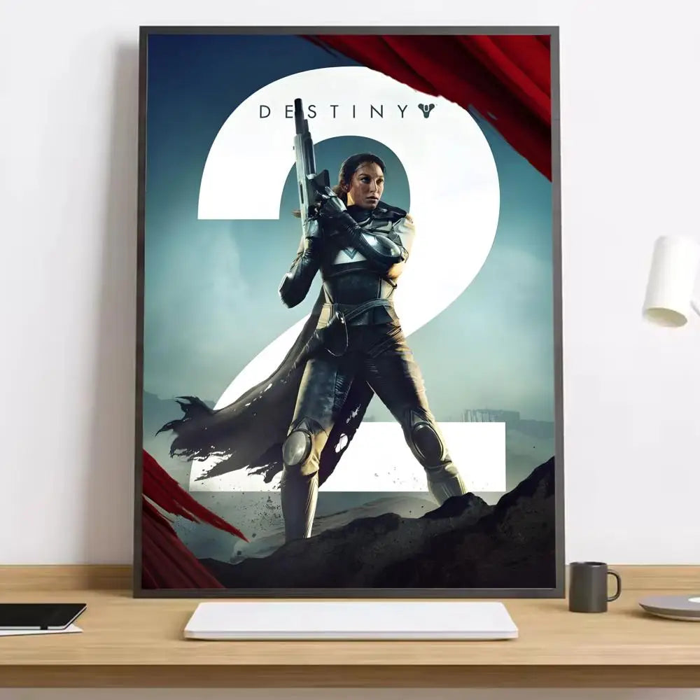 Movie Destiny 2 Painting Calligraphy Canvas Poster: Crease Free Waterproof Durable All Space Wall Decor