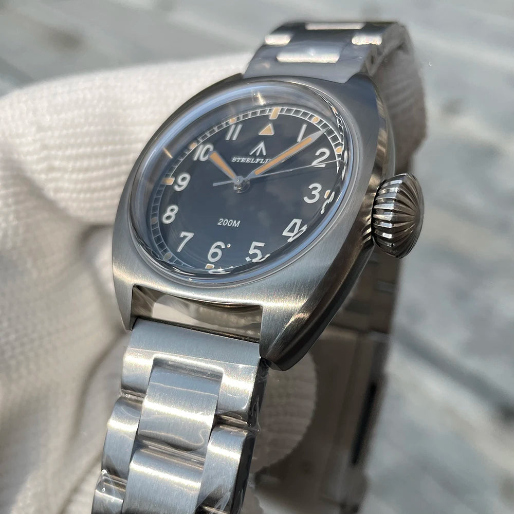 STEELFLIER Official SF745 Luxury Small Quartz Watch Super Luminous VH31 Mute Movement 20Bar Waterproof Unisex Fashion Dive Watch