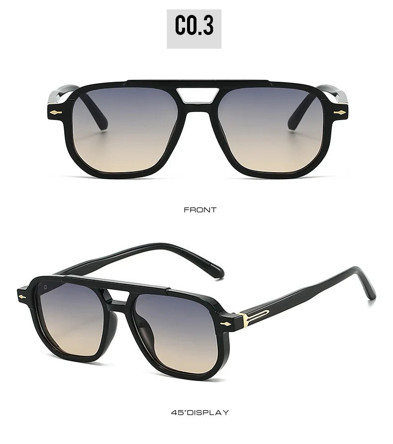 Frame-shaped arrow decorative sunglasses, suitable for both men and women for daily outings, perfect for sun protection.