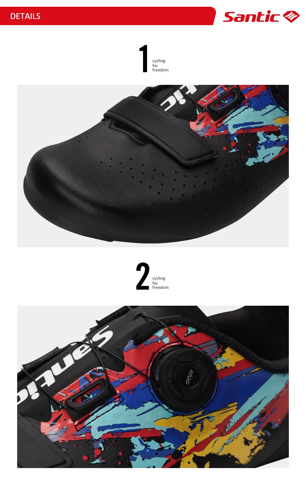 Santic Mens Cycling Shoes 2025 New Glass Fiber Nylon Sole Outdoor Pro Road Racing Shoes Auto-lock Road Riding Bicycle Sneakers
