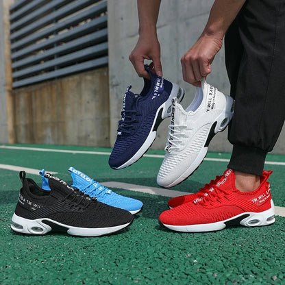 Sommer herresko i mesh, afslappede sportssko, forår/sommer-sko, tennis, letvægts-vandresko, sorte sneakers, populært produkt