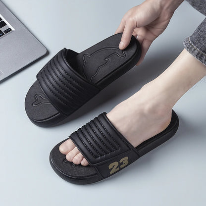 Åndbare sommer-flip-flops til mænd – lette, hurtigtørrende hjemmesko – komfortable indendørs- og udendørs-sandaler – vandtætte strandsko
