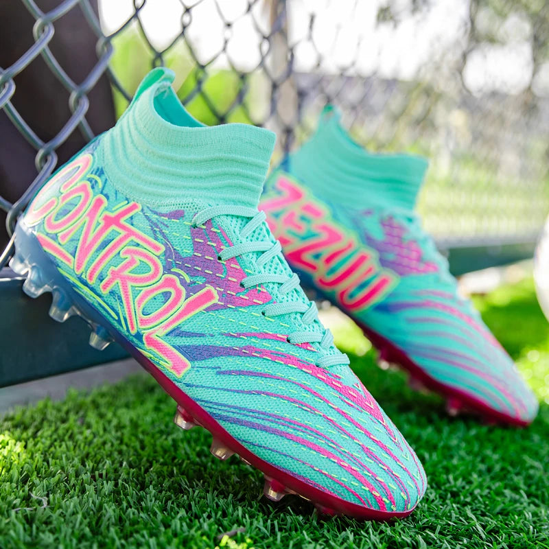 Nouveaux hommes bottes de Football crampons baskets haut de gamme chaussures de Football de haute qualité antidérapant Futsal herbe Match intérieur vente chaude FG/TF