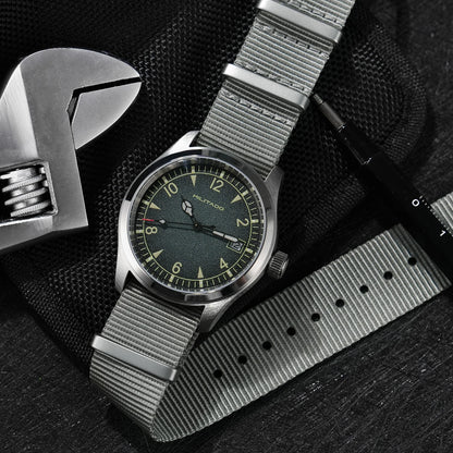 Militado  ML18 36mm Men Watch VH31 Quartz Movement Watches Luminous Sapphire Double Domed Crystal Waterproof Vintage Wristwatch