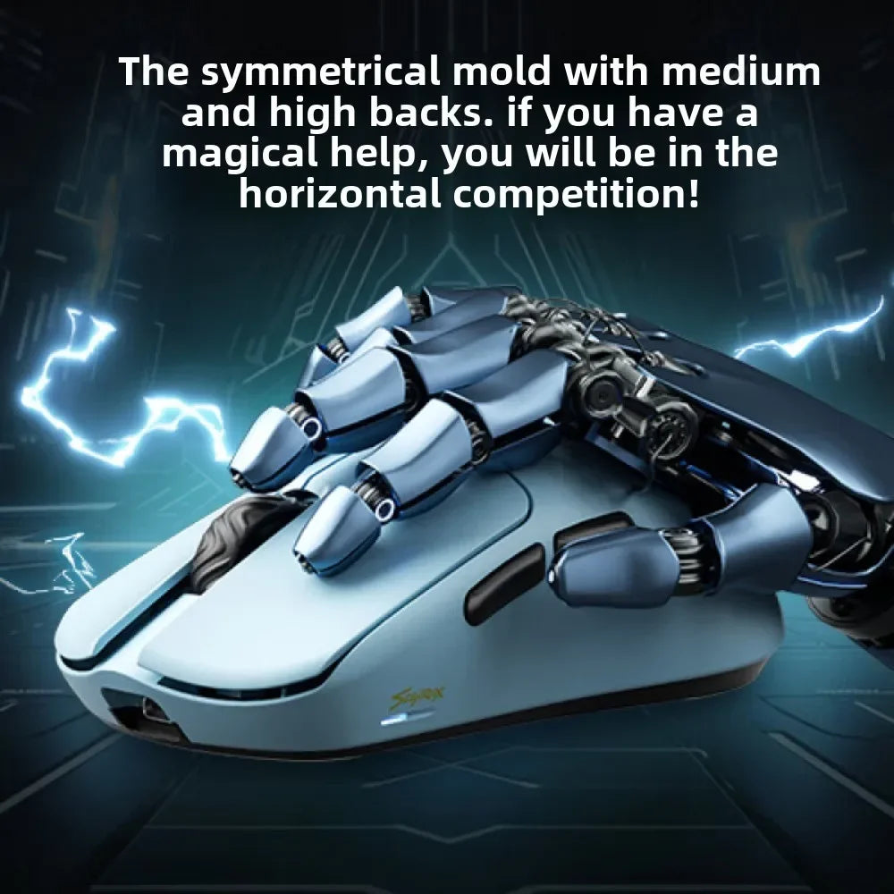 Mouse gaming wireless SCYROX V6 neporos, esports, 40g, 750IPS, cu receptor 8k, răspuns rapid, 3950, calitate superioară, 8KHz