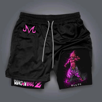 Dragon Ball GOKU Printed Double Layer Shorts Bandai Loose Men's and Women's Summer Sweating Breathable Sports Shorts
