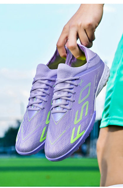 Nouvelles chaussures de football pour hommes, crampons antidérapants pour terrain en herbe, chaussures de football montantes de haute qualité, baskets de futsal, chaussures d'intérieur, chaussures d'extérieur, meilleures
