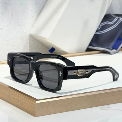 DUSENBERG Handmade Sunglasses Thick Heavy Acetate UV400 High Quality for Men Women Classical Vintage Prescription with Case