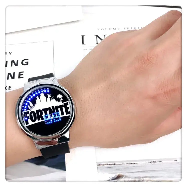 Ρολόι Fortnite Cute Fashion Cartoon Personalized Kawaii με φως νυκτός LED αφής, ηλεκτρονικό μαθητικό ρολόι, δώρο για φίλους