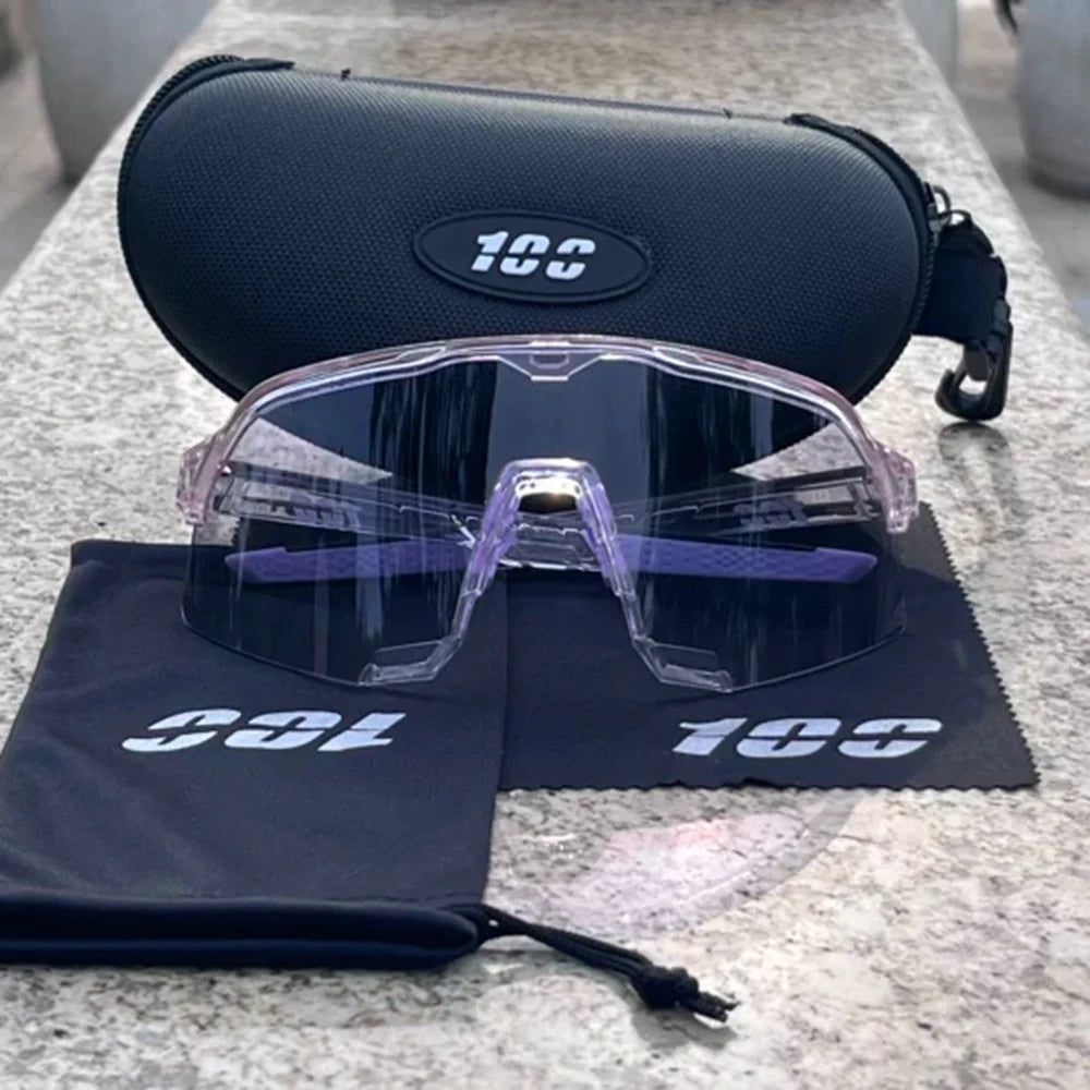 Bicycle Photochromic Sunglasses UV400 HD Lens MTB Cycling Goggles For Men Outdoor Sports Windproof Women Road Bike Glasses