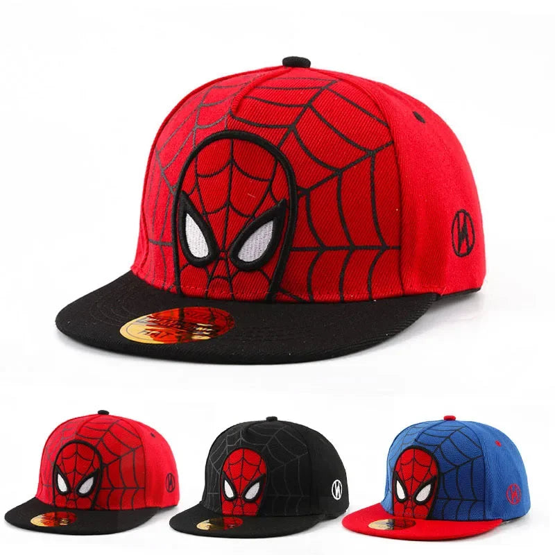 Anime-tegneserie Spiderman-hatte til børn, småbørn og babyer – baseballkasketter til forår og sommer – justerbare snapback-kasketter i hiphop-stil til børn