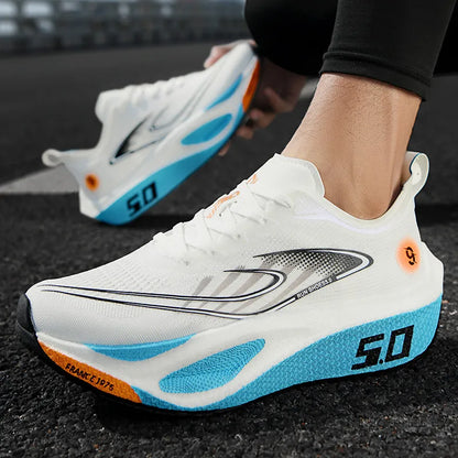 FourSeasons Ανδρικά Αθλητικά Sneakers CarbonPlate για Τρέξιμο, Αναπνεύσιμα Παπούτσια Μαραθωνίου για Αγώνες, Άνετα Παπούτσια Στίβου, Προπόνησης και Περπατήματος