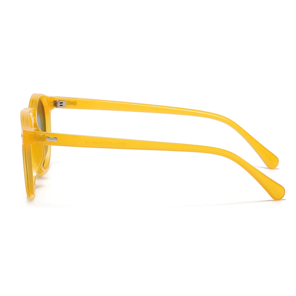 Peekaboo polarized sunglasses for men korean fashion driving round sun glasses for women uv400 green brown summer accessories