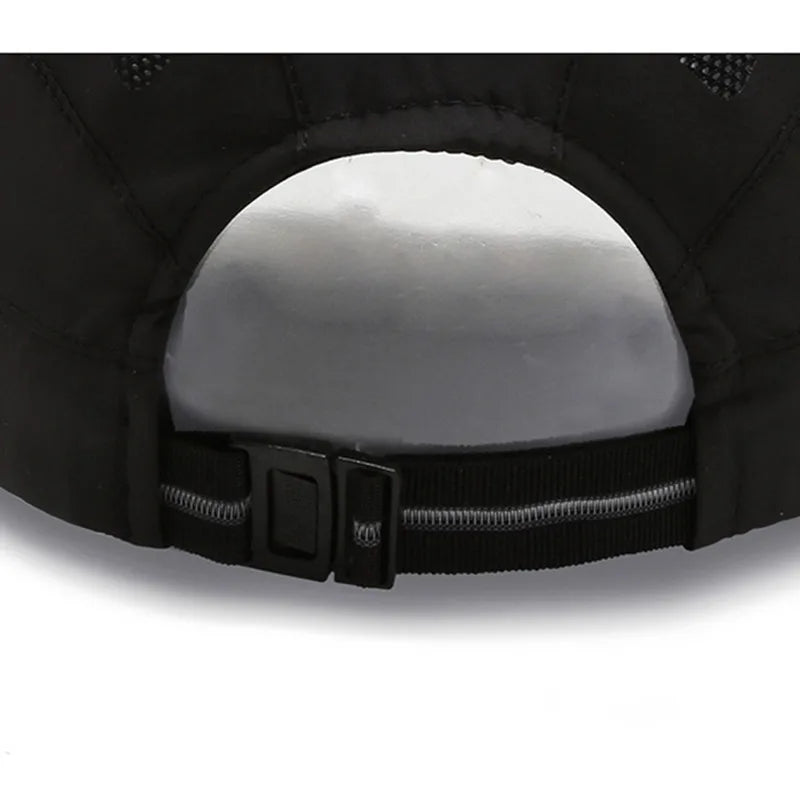 Unisex SPORTS betűs nyomtatású, gyorsan száradó baseball sapka, napszemüveg, szabadtéri nyári, lélegző hálós napellenző sapka, beret, napellenző, golf sapka