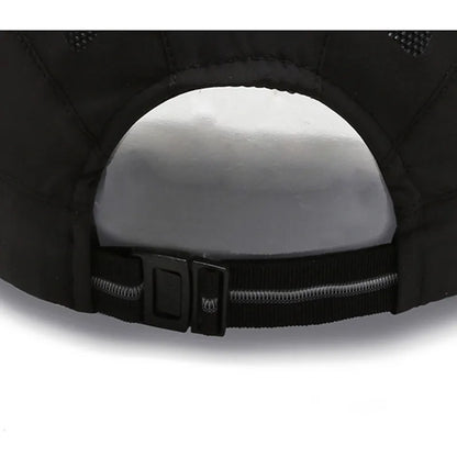 Unisex SPORTS betűs nyomtatású, gyorsan száradó baseball sapka, napszemüveg, szabadtéri nyári, lélegző hálós napellenző sapka, beret, napellenző, golf sapka