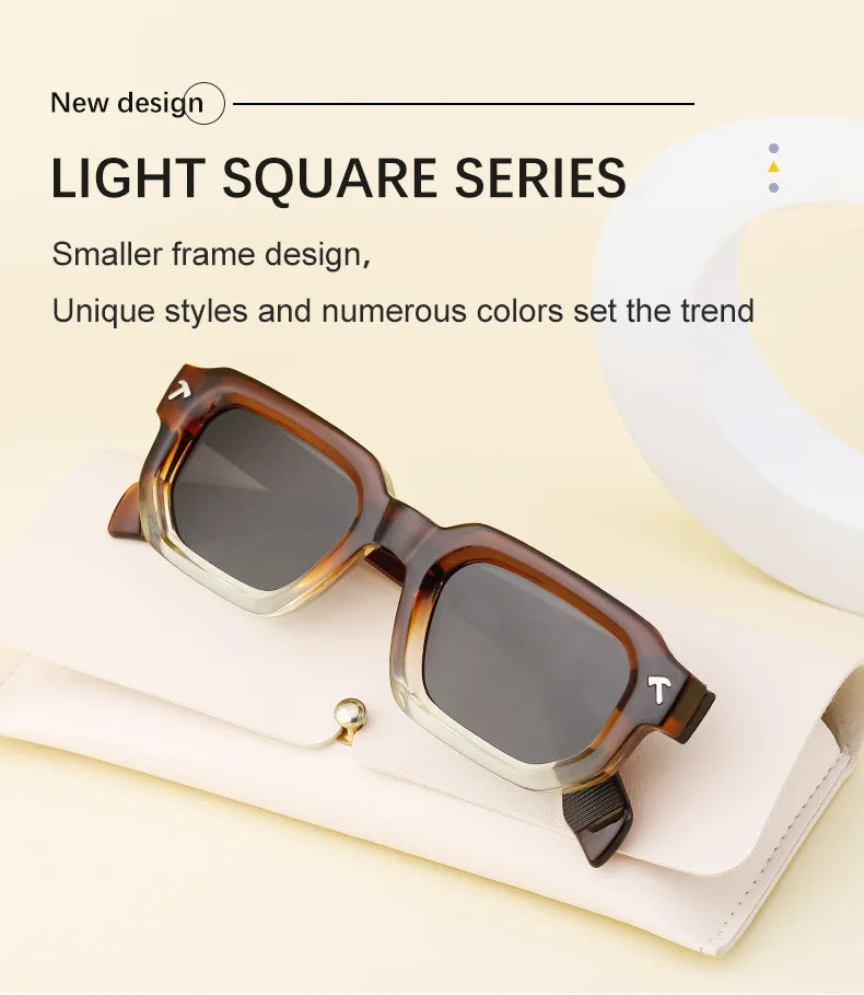 Polarized Square Sunglasses Men 2026 Luxury Brand Designer New Fashion Rectangle Sun Glasses For Women Driving Shades Eyewear