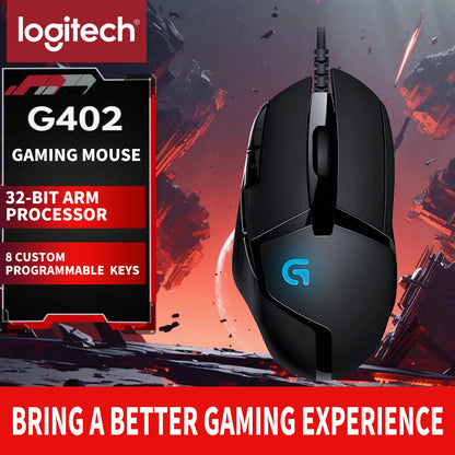 Logitech (G) G402 herní myš drátová myš pro e-sport mechanická myš s programovatelnými makry pro CSGO, PUBG a kompetitivní hraní