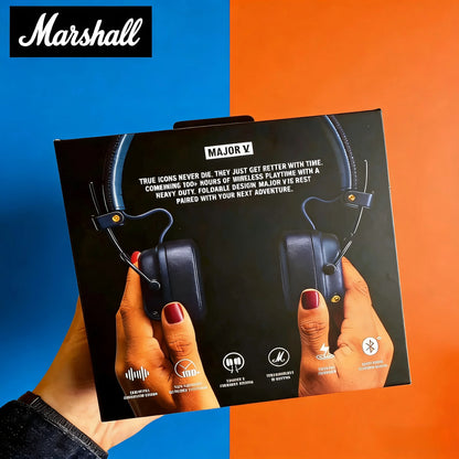 Marshall Major V 5 kabellose Bluetooth-On-Ear-Kopfhörer – satter Bass, Stereo-Sound, Sport- & Gaming-Headset mit Mikrofon, kabelloser & kabelgebundener Kopfhörer