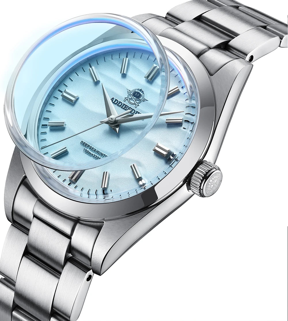 ADDIESDIVE HOT AD2030 36mm Men's Watch Relogios Masculino No Logo Sports Bubble Mirror Pot Cover Glass 10Bar Quartz Wristwatches