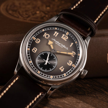 Hruodland 2024 New Retro Classic Men Watches Automatic Mechanical Stainless Steel Brown Leather Diving Wristwatch for Male