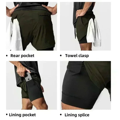 Dragon Ball Son Goku Summer Men's Bot Fitness 2025 Double-Layer Replica Two-Piece Loose-Fit Training Running Shorts Casual Pants
