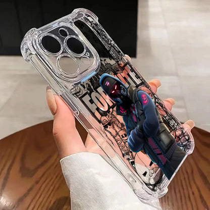 Capa de telemóvel Fortnite para Samsung Galaxy S26 S25 S24 S23 S22 S21 S20 Edge FE Ultra Plus 4G 5G, em TPU transparente antiqueda
