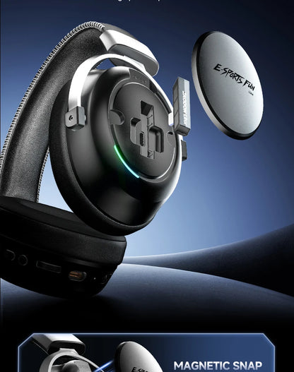 New Wireless Gaming Headphone,Bluetooth 6.0,53mm Titanium Drivers,7.1 Virtual Surround Sound,15ms Zero-Latency,for PC/PS5/Mobile