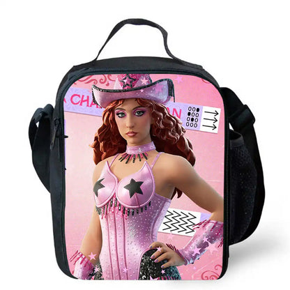 Lunch Bags for Children,Cartoon Fort-nite School Picnic Bags for Girls Boys,Kids Insulated Cooler Lunch Bags Portable Lightweigh