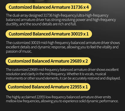 Auriculares intra-auriculares monitor KZ AS16 PRO X HiFi – auscultadores com fios com 8 drivers de armadura balanceada e microfone