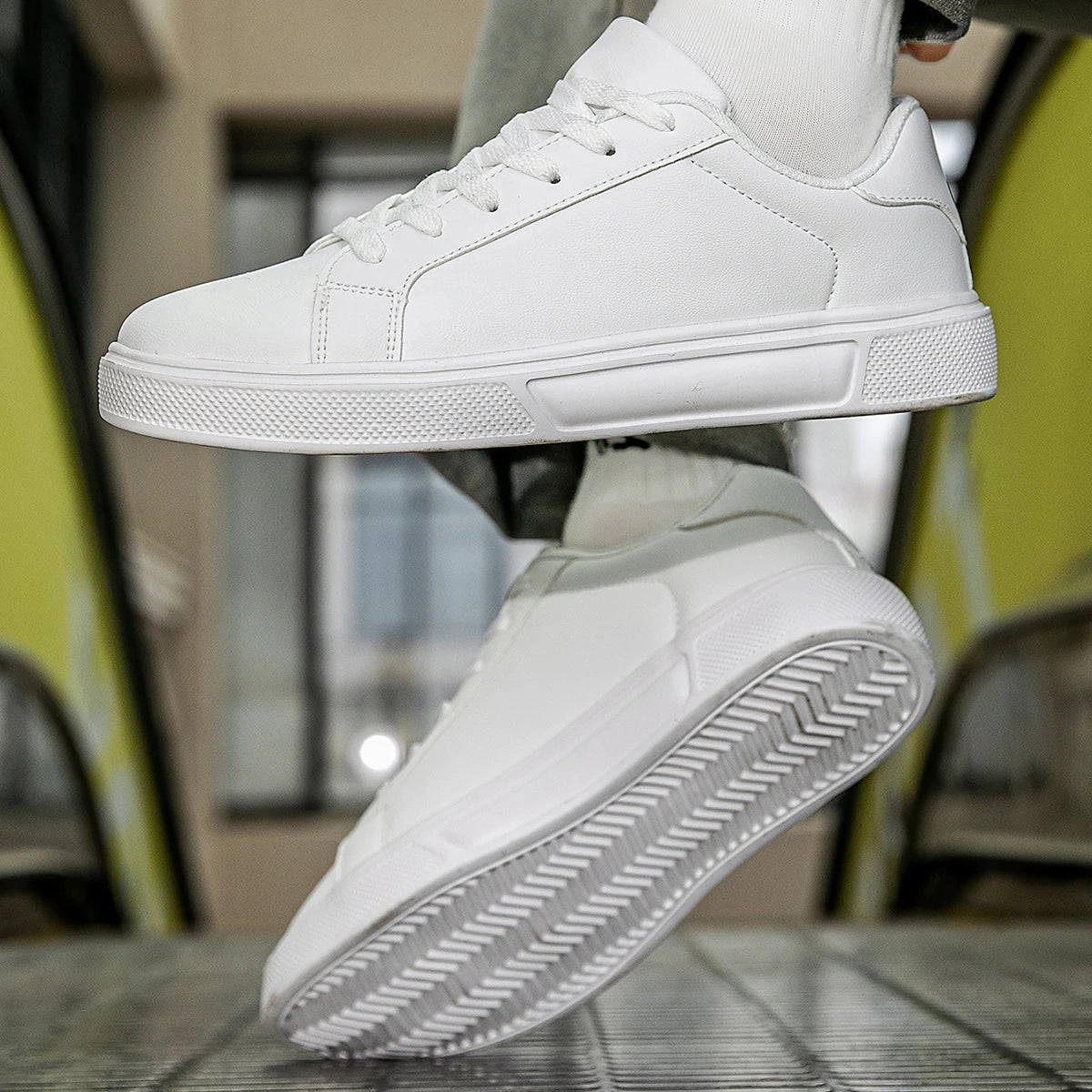 Sapatos de couro sintético para homem, ténis, sapatos casuais da moda, calçado de lazer para homem, ténis masculinos, calçado vulcanizado para homem, sapatos para casal, sapatos para mulher