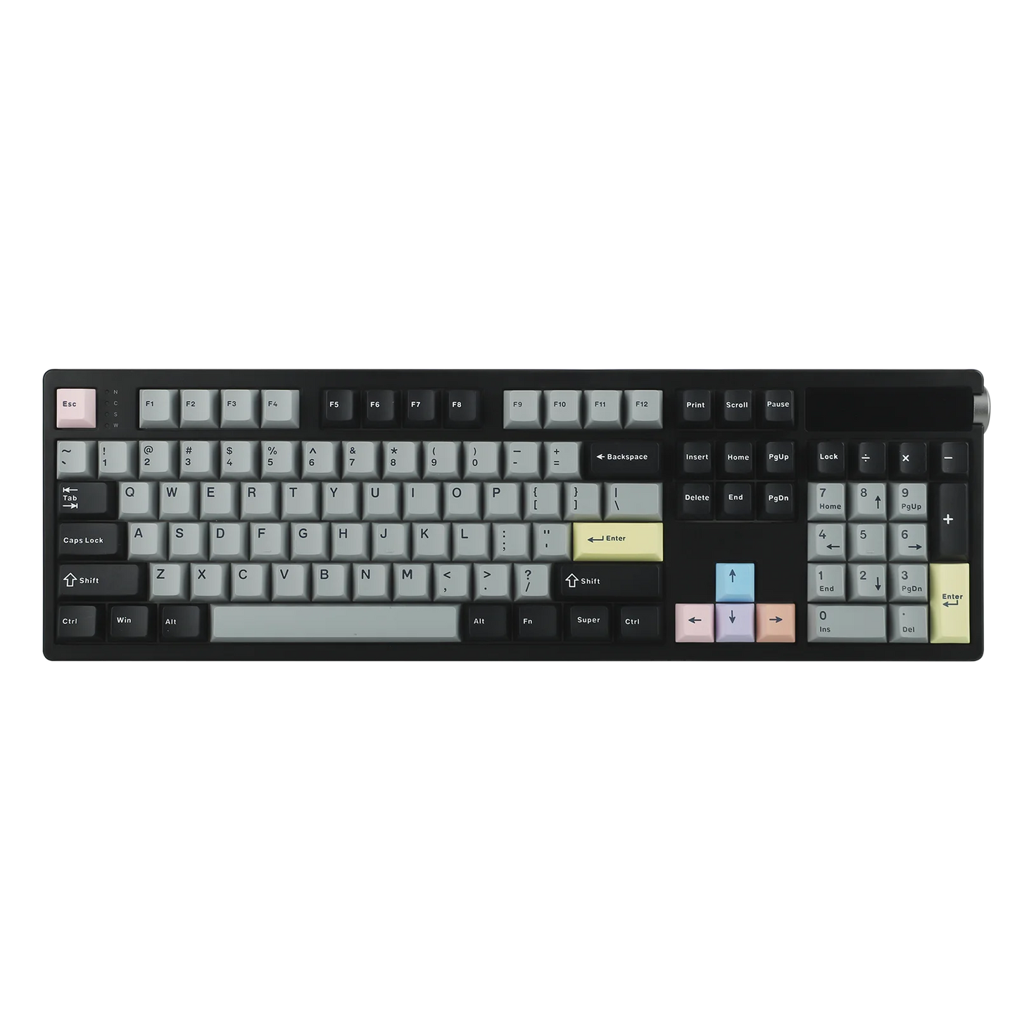 EPOMAKER TH108 PRO 100% Full-Sized Hot-Swap kabelgebundene/BT/2.4Ghz kabellose mechanische Tastatur mit Display & Drehknopf, 10000mAh Akku