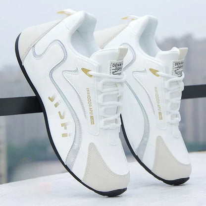 Sneakers da uomo in pelle PU impermeabili, scarpe sportive casual, scarpe da tennis leggere, traspiranti, piatte e antiscivolo, Zapatillas Hombre