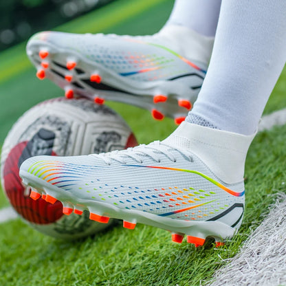 Nuove scarpe da calcio da uomo per erba, traspiranti e morbide, scarpe da calcio outdoor con tacchetti lunghi, comode scarpe sportive da allenamento da uomo