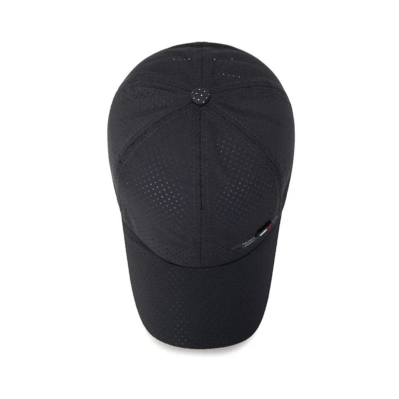 Summer New Breathable Perforated Quick-Drying Hat For Men Fishing Sun Protection Baseball Cap Cycling Travel Sports Hat