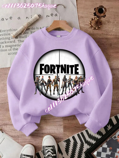 New Fortnites Kids Sweatshirts Cartoon Game Character Printed Hoodie Autumn Casuals Children Tops Winter Baby Boys Clothing