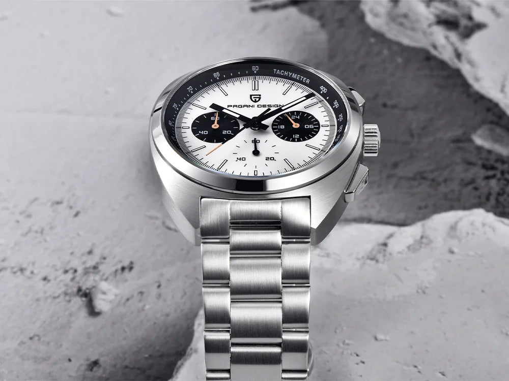 Relógio masculino de quartzo Pagani Design 2026 Fashion, marca de topo de luxo, safira, cronógrafo masculino VK63 em aço, de mergulho