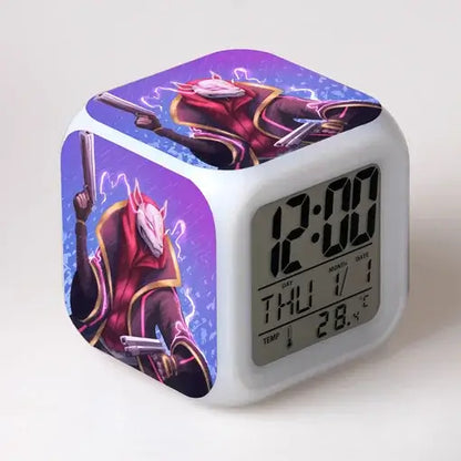 Fortnite Alarm Clock Cute Fashion Cartoon Personalized Creative Kawaii Minimalist LED Alarm Clock Gift for Friends' Birthday