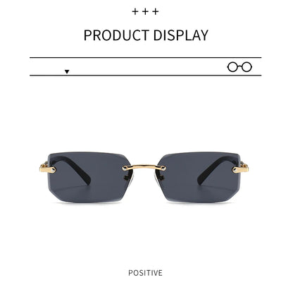 10 Pairs Per Set Wholesale Sunglasses For Women Fashion Rectangle Rimless Outdoor Eyewear Simple Casual Square Sun Glasses
