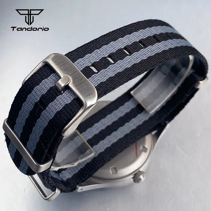 Tandorio Domed Sapphire 40mm Mechanical 50-Fathoms Style Diver Fashion Automatic Men Watch Miyota8215/PT5000 Luminous Ghost Dial