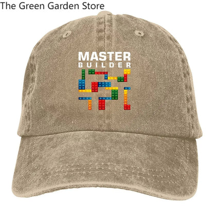 Building Blocks flerfarvet kasket med skygge til mænd Cool Master Builder Building Blocks personlig visirbeskyttelseskasket