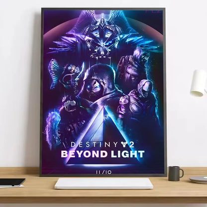 Movie Destiny 2 Painting Calligraphy Canvas Poster: Crease Free Waterproof Durable All Space Wall Decor